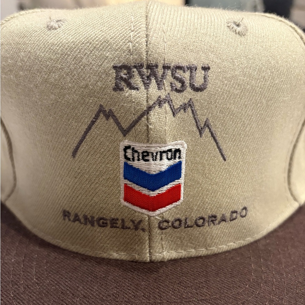 VTG RWSU Chevron Oil & Gas Trucker Hat - Rangely Colorado - Wool Blend Snapback